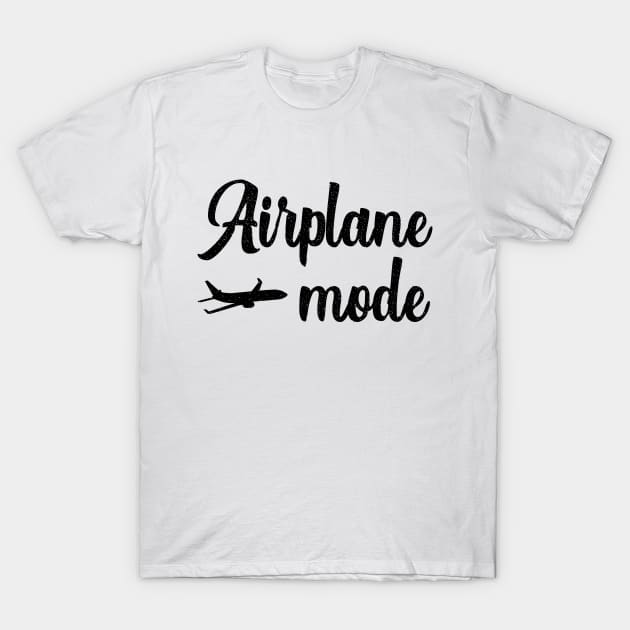 Airplane Mode World Traveler Funny Travel T-Shirt by charlescheshire